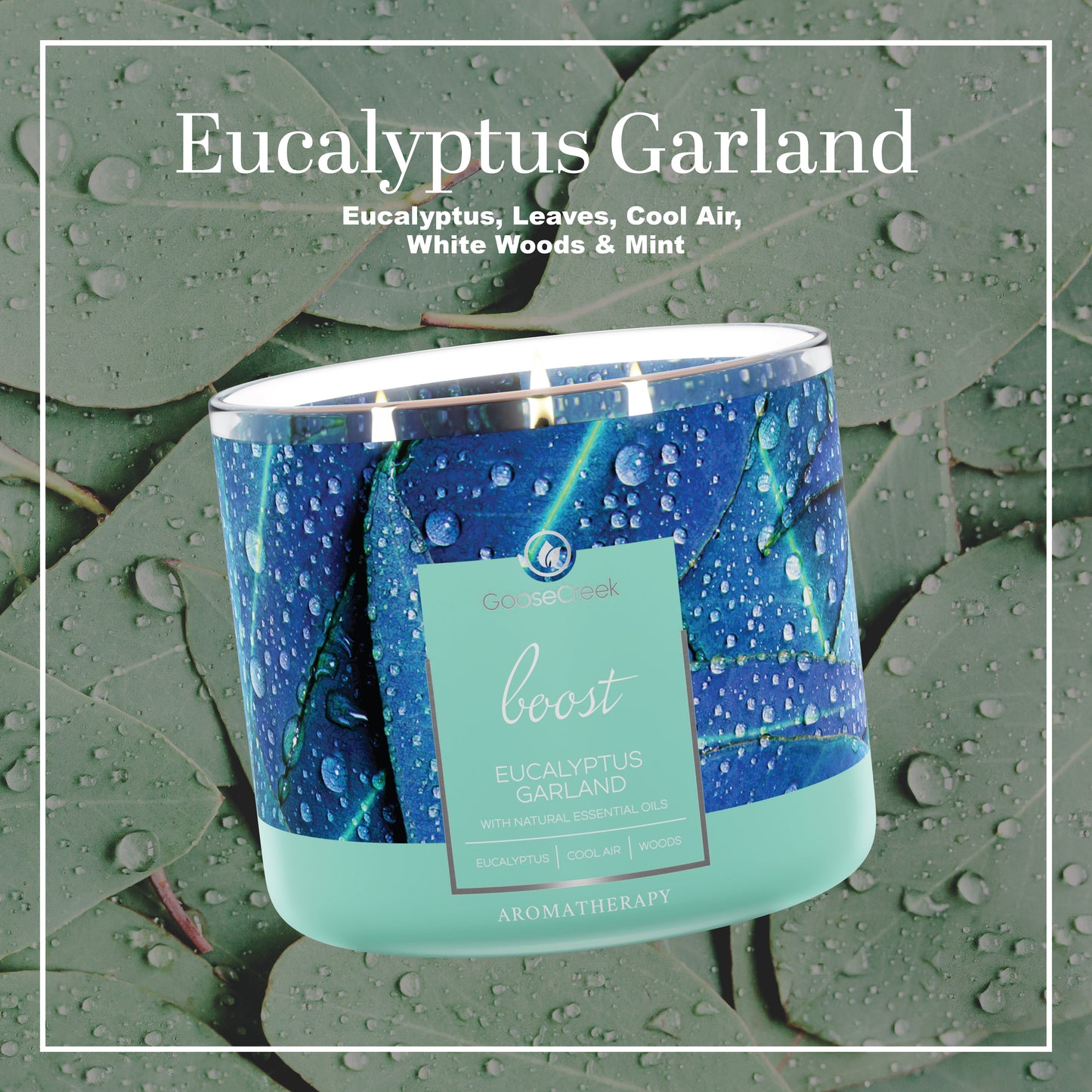 Eucalyptus Garland Aromatherapy Large 3-Wick Candle