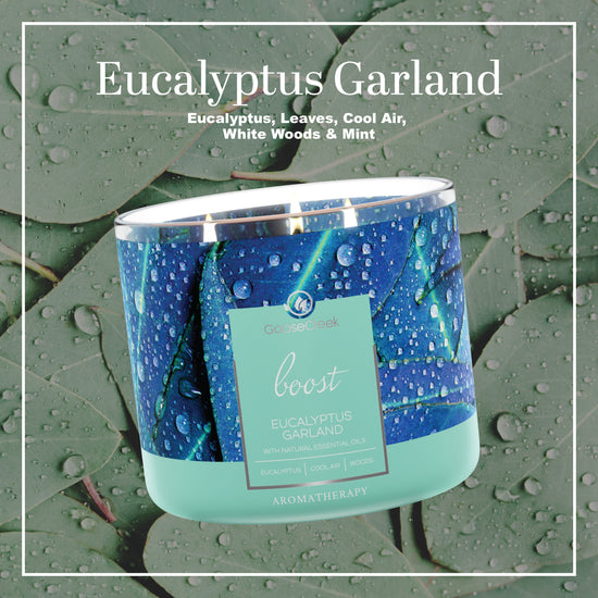 Eucalyptus Garland Aromatherapy Large 3-Wick Candle