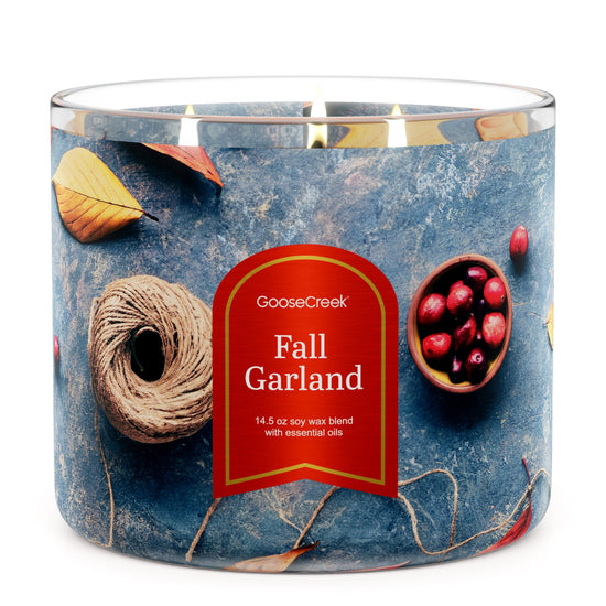 Fall Garland 3-Wick Candle