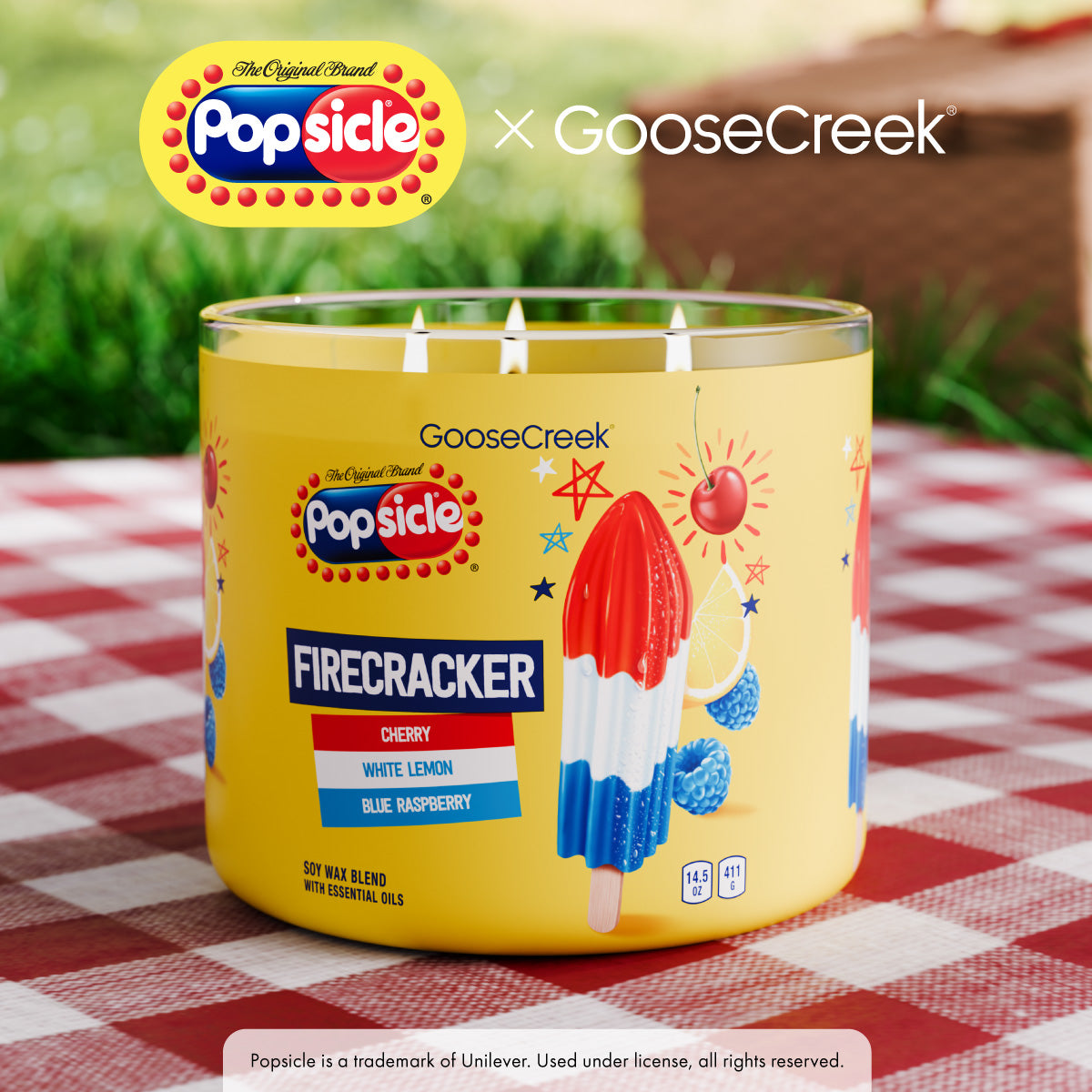 Firecracker Popsicle 3-Wick Candle