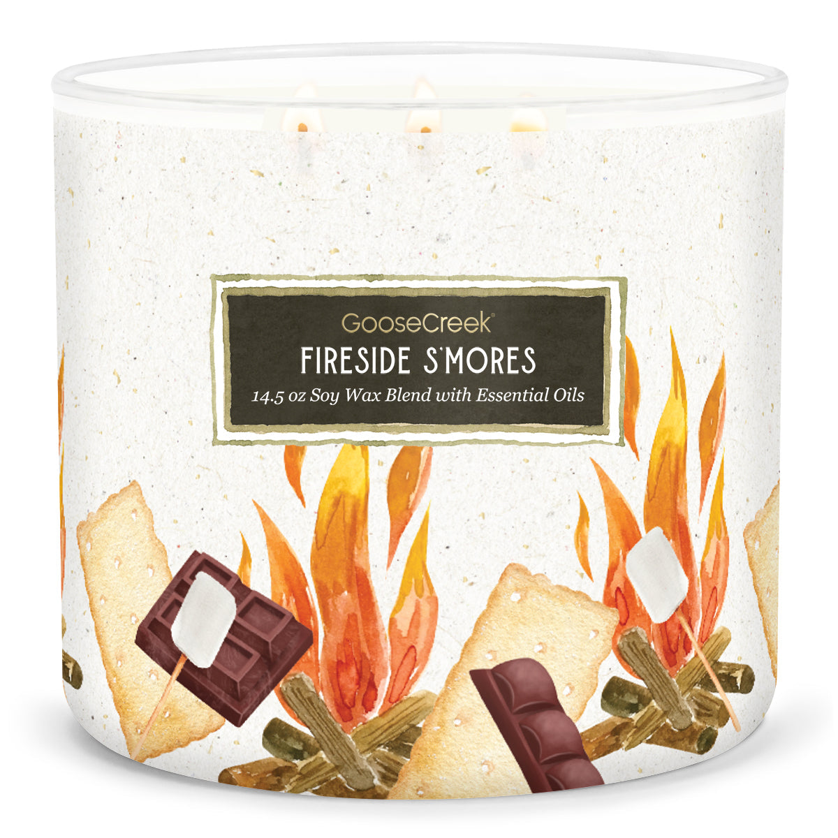 Load image into Gallery viewer, Fireside S&amp;#39;mores Large 3-Wick Candle
