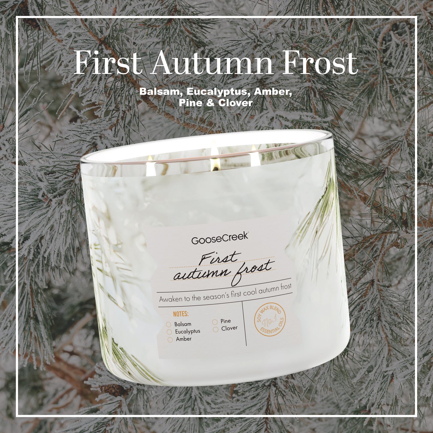 First Autumn Frost 3-Wick Candle