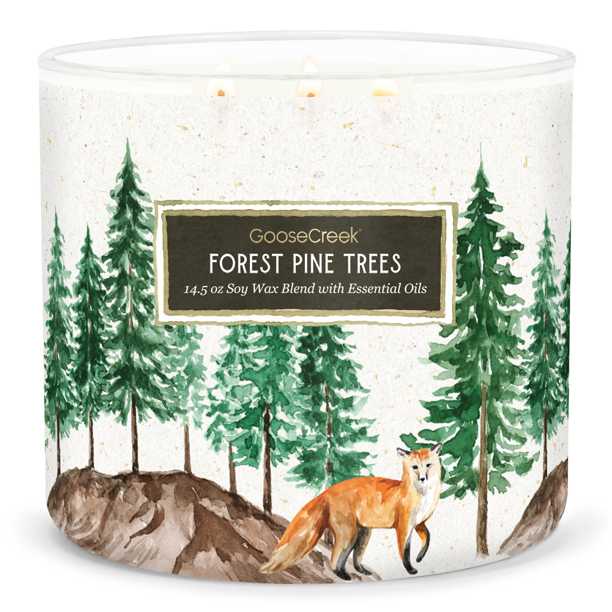 Forest Pine Trees Large 3-Wick Candle