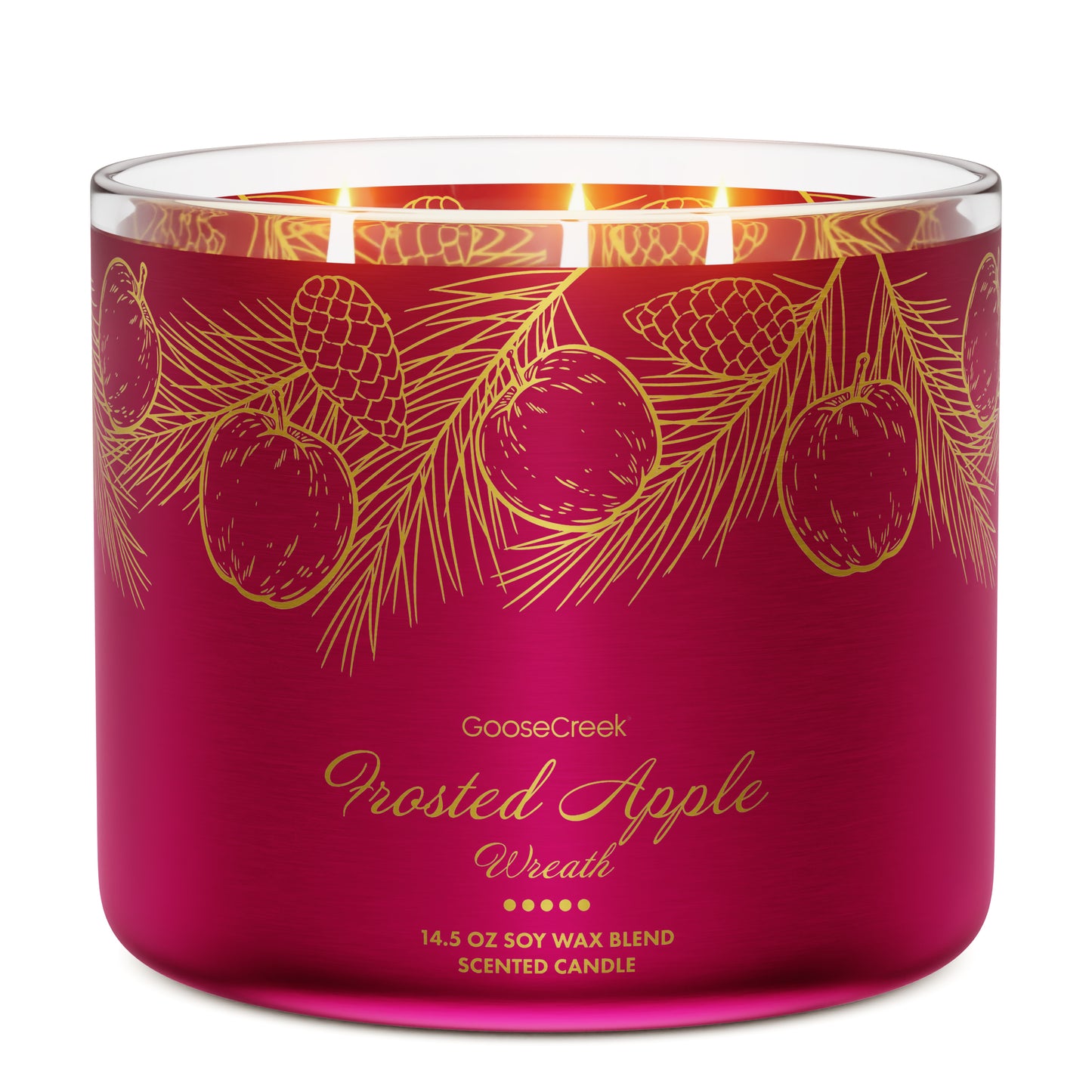 Frosted Apple Wreath 3-Wick Candle