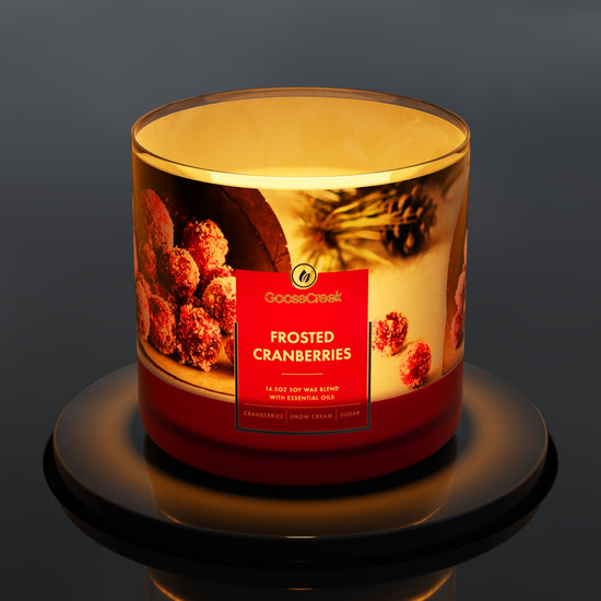 Load image into Gallery viewer, Frosted Cranberries Large 3-Wick Candle
