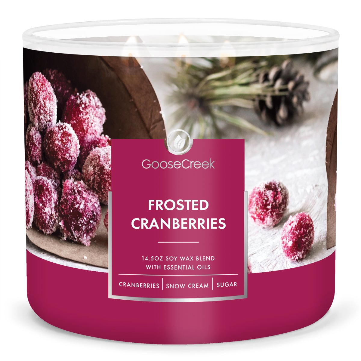 Load image into Gallery viewer, Frosted Cranberries Large 3-Wick Candle
