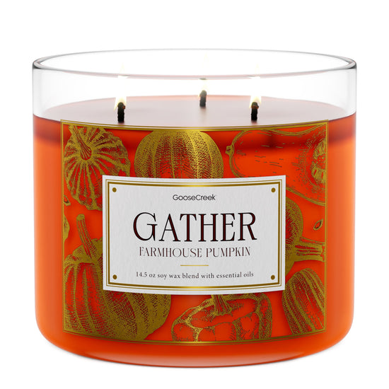 GATHER: Farmhouse Pumpkin 3-Wick Candle