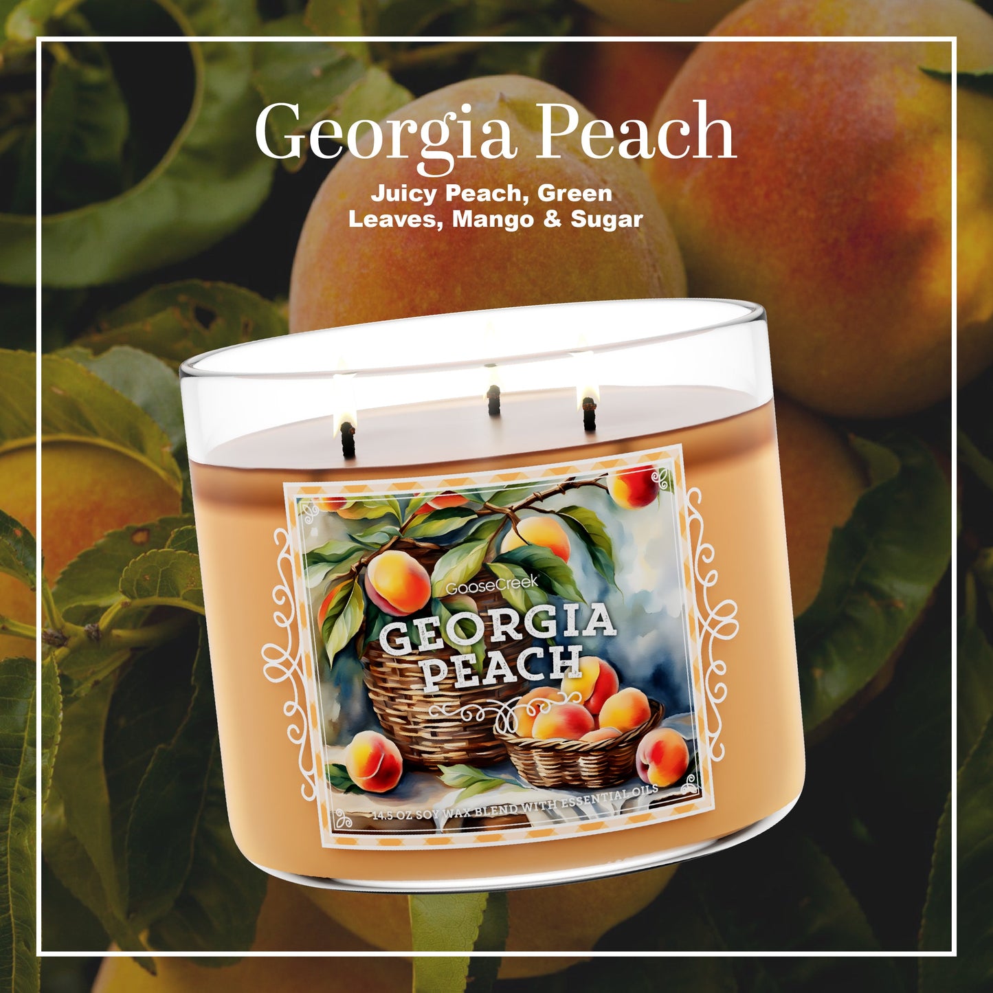 Georgia Peach Large 3-Wick Candle