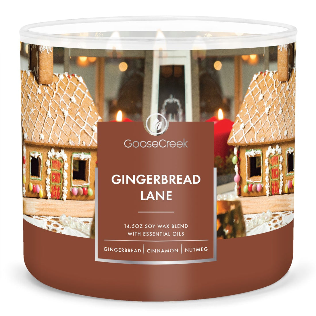 Gingerbread Lane Festive 3Wick Candle with Fragrant Essential Oils