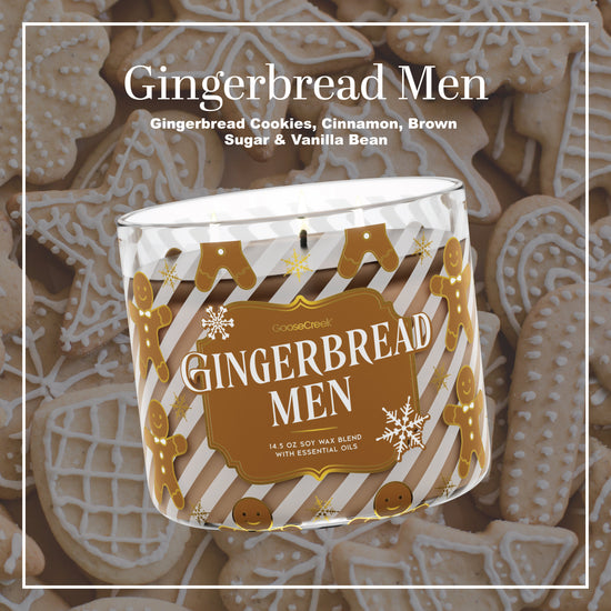 Gingerbread Men Large 3-Wick Candle