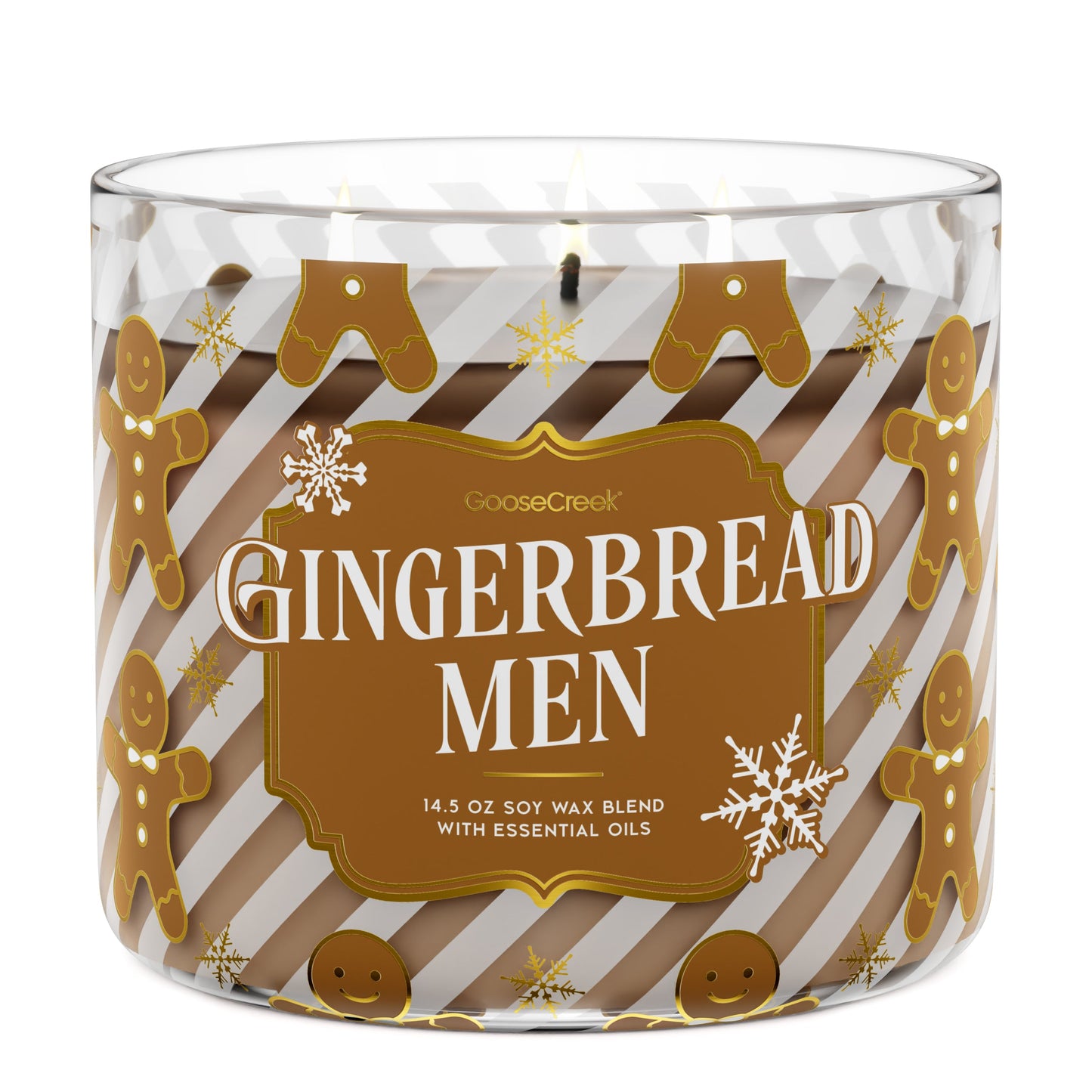 Gingerbread Men Large 3-Wick Candle