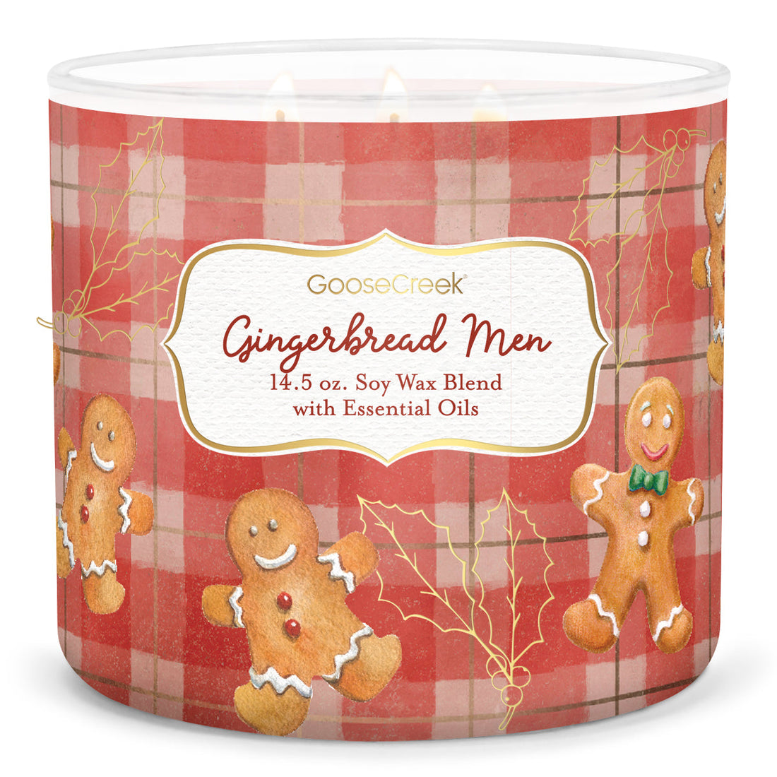 Christmas Gingerbread Men Candle Festive and Spicy Scent Large 3