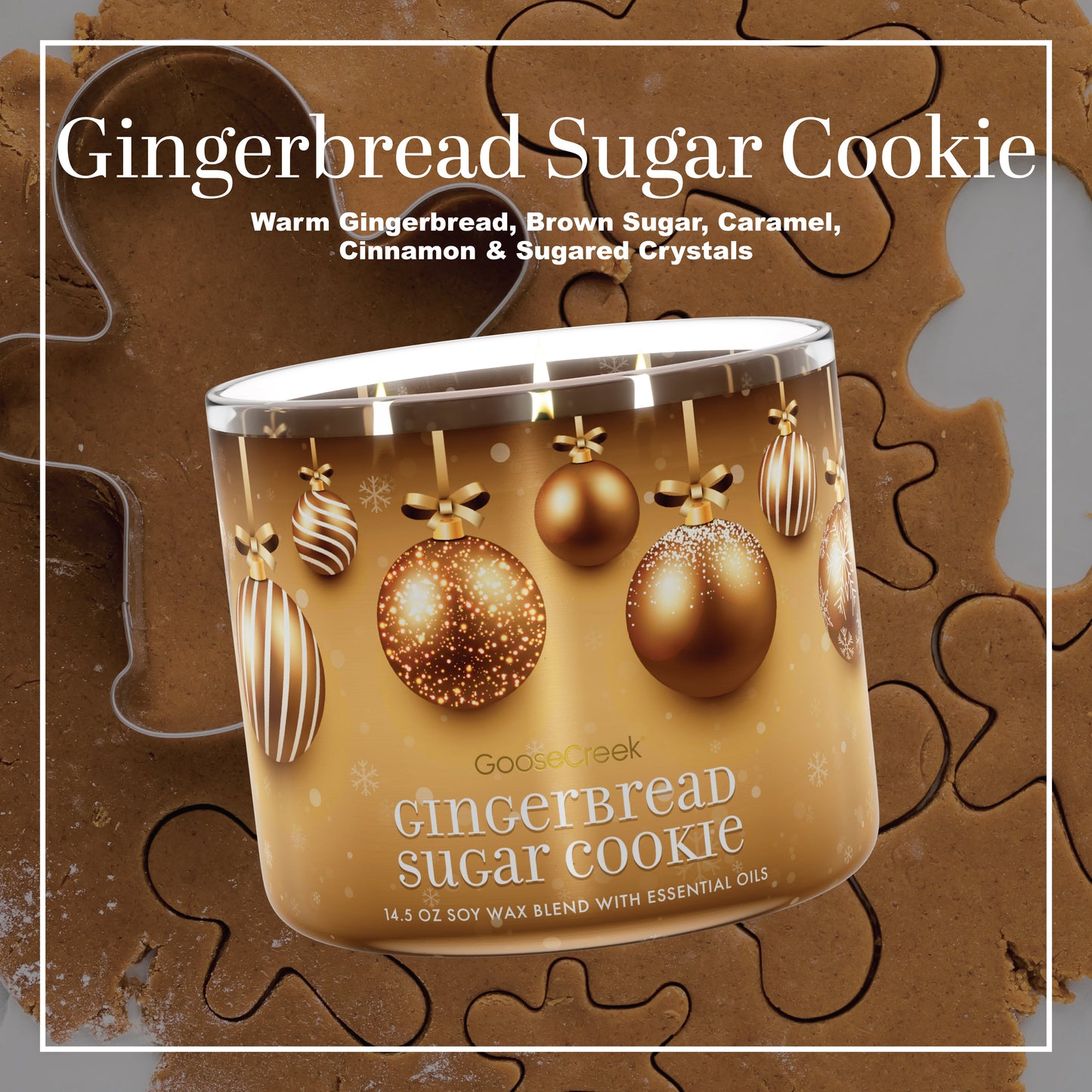 Gingerbread Sugar Cookie 3-Wick Candle