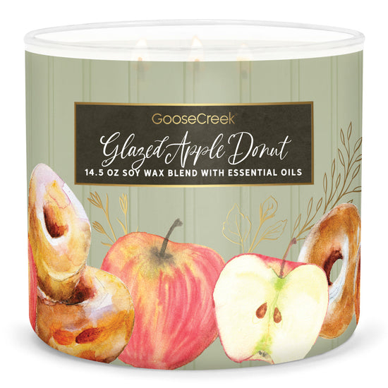 Load image into Gallery viewer, Glazed Apple Donut Large 3-Wick Candle
