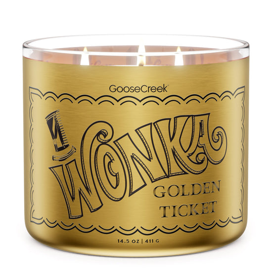 Golden Ticket 3-Wick Wonka Candle