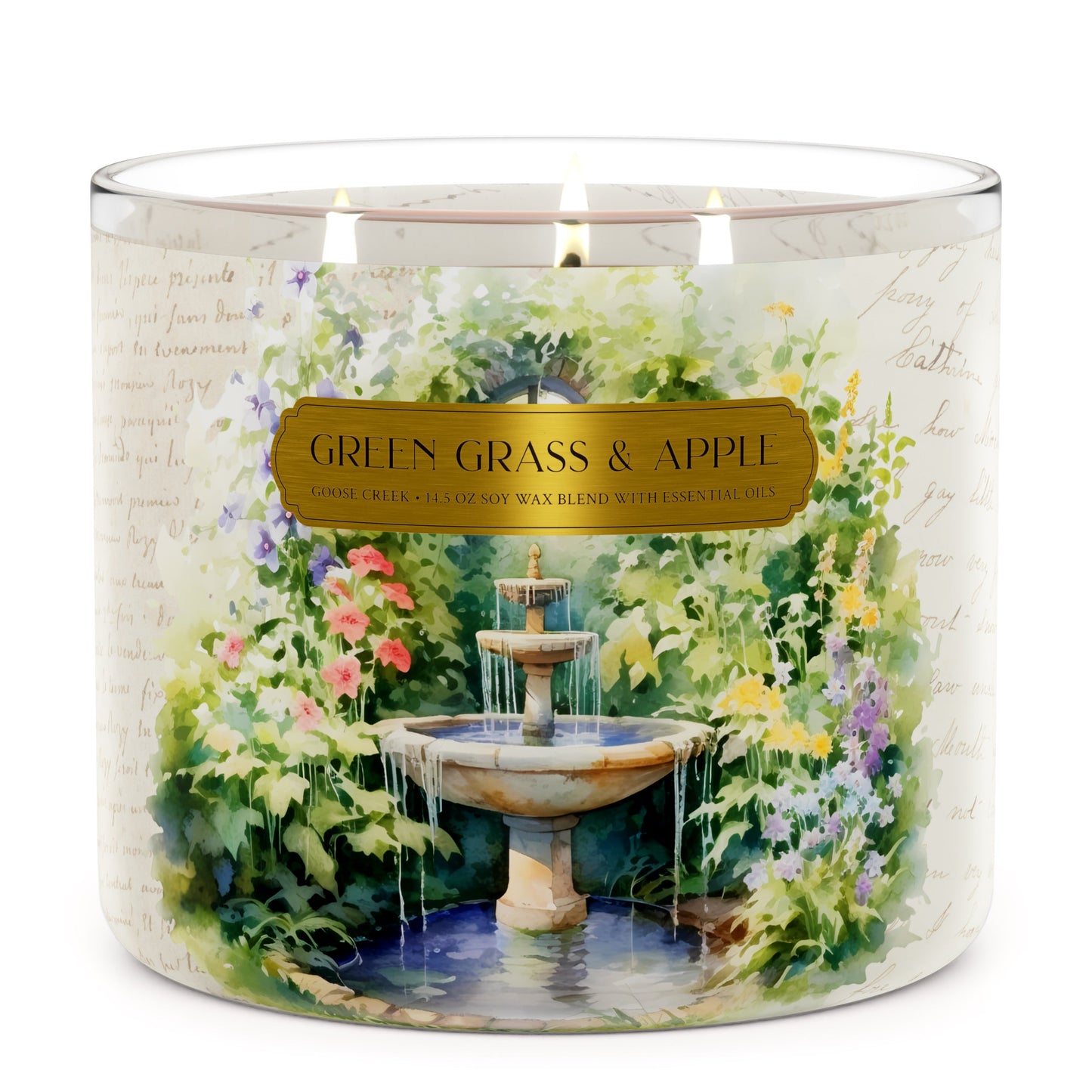 Green Grass & Apple Large 3-Wick Candle
