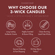 Hogwarts 3-Wick Harry Potter Candle