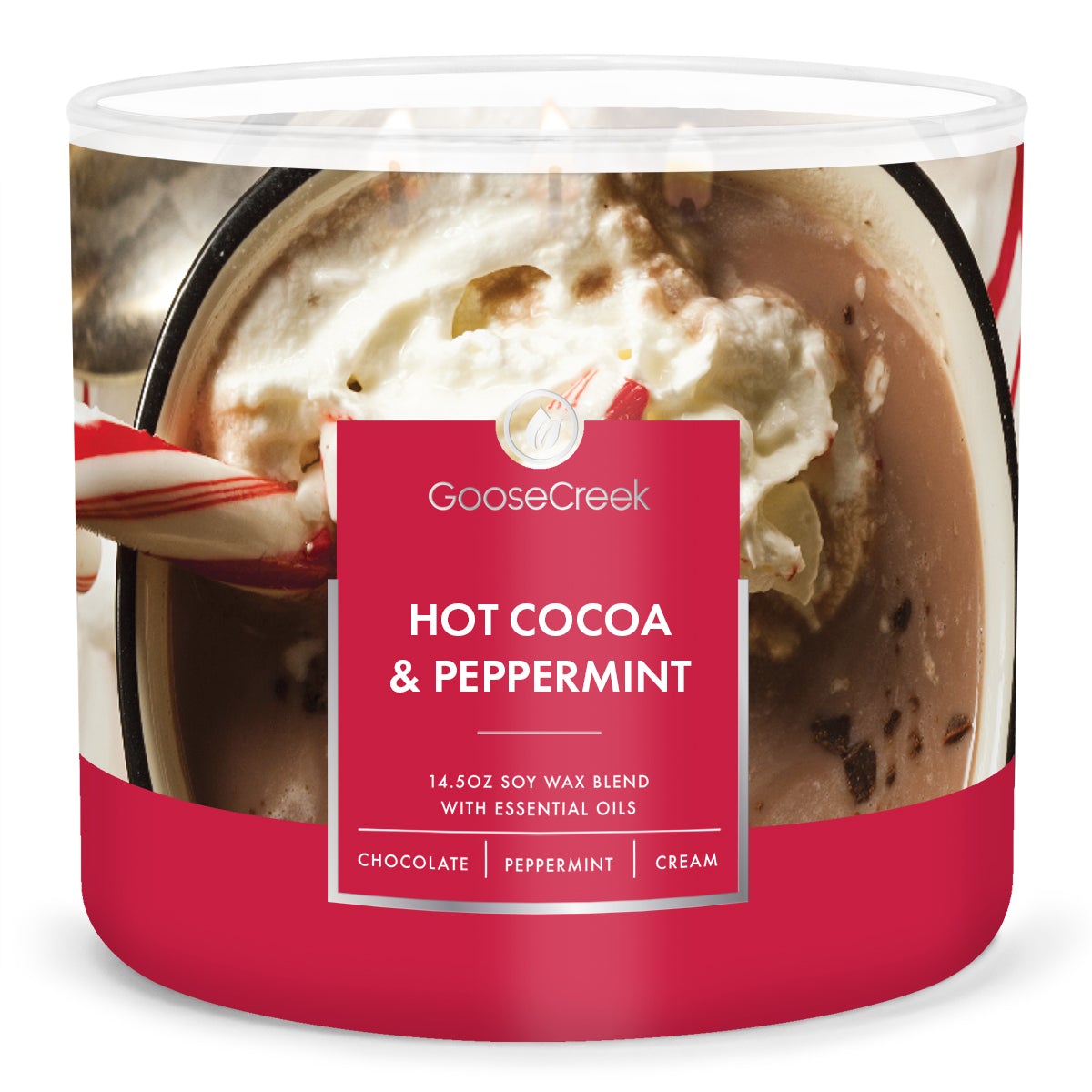 Hot Cocoa & Peppermint Large 3-Wick Candle