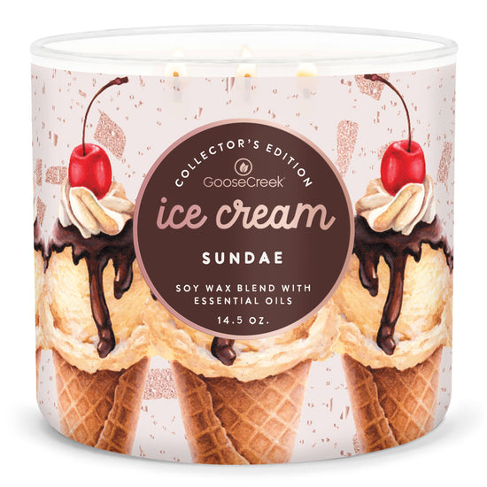 Load image into Gallery viewer, Ice Cream Sundae Large 3-Wick Candle
