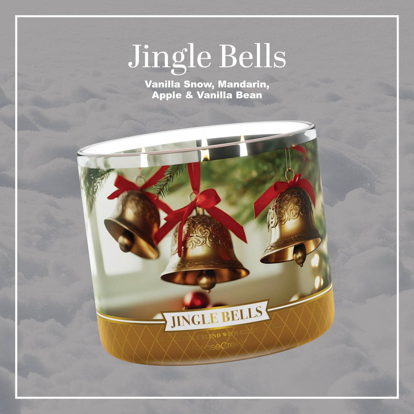 Jingle Bells Large 3-Wick Candle