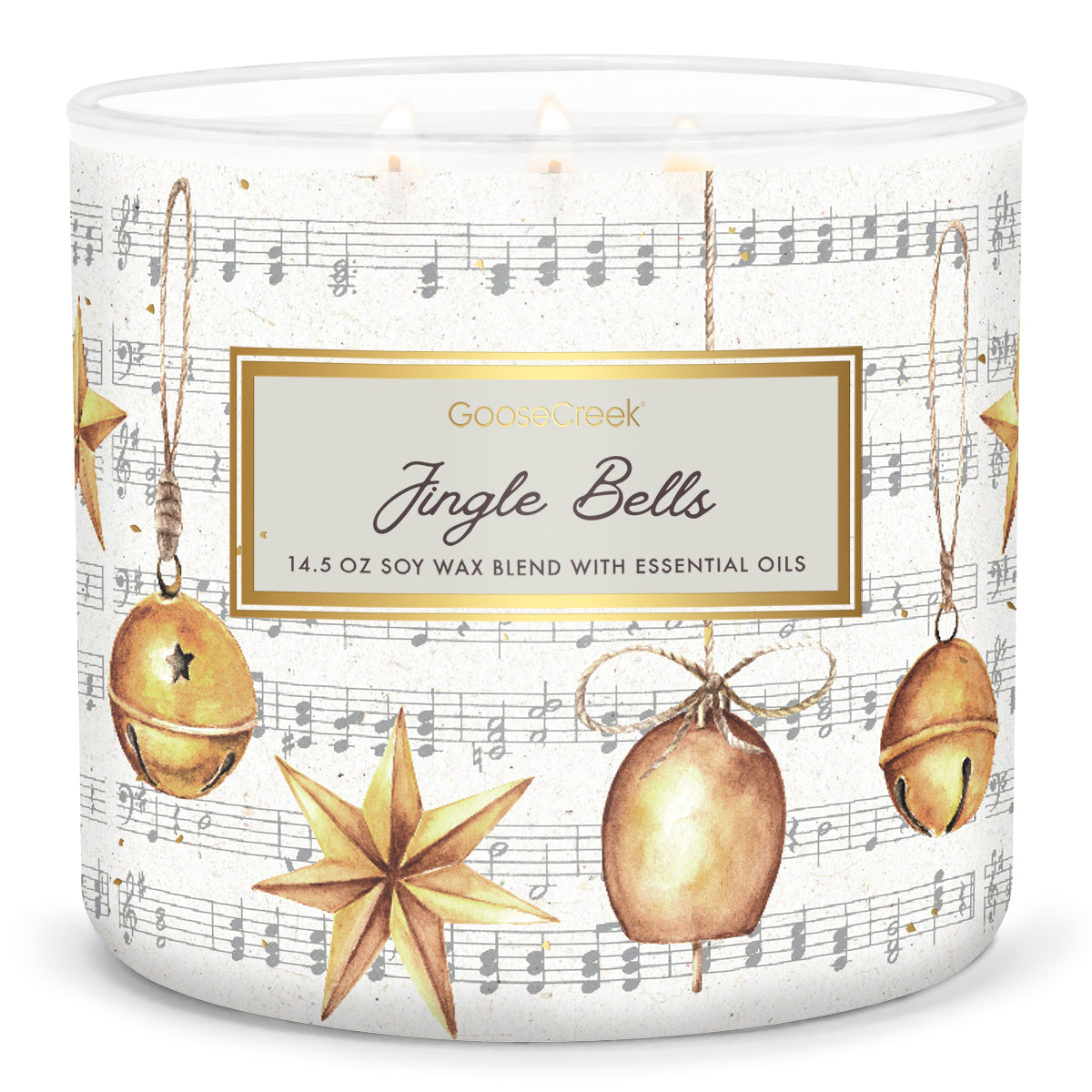 Load image into Gallery viewer, Jingle Bells Large 3-Wick Candle
