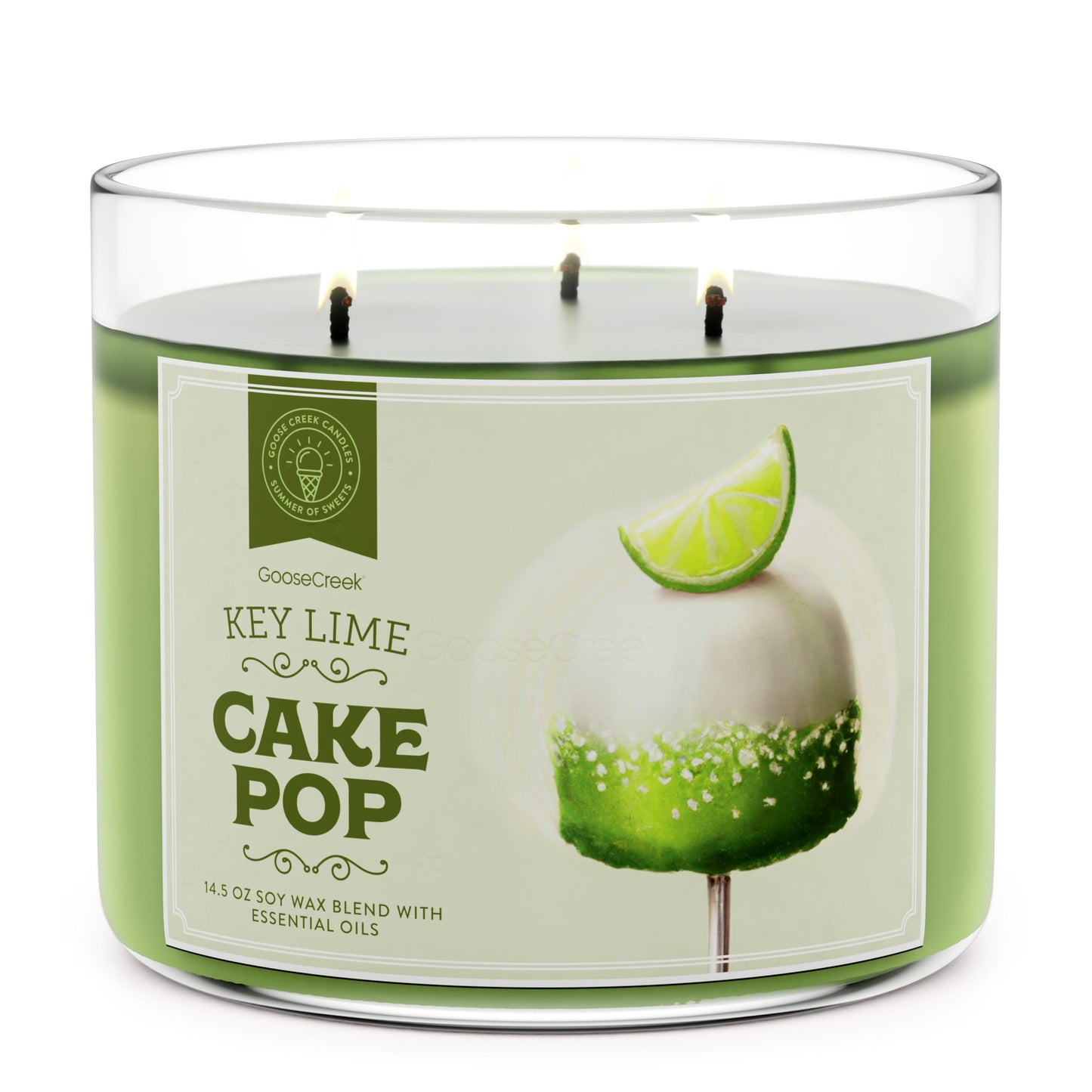 Load image into Gallery viewer, Key Lime Cake Pop Large 3-Wick Candle
