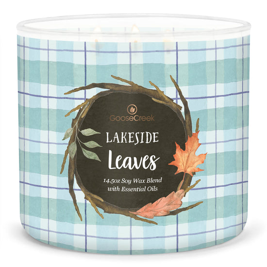 Load image into Gallery viewer, Lakeside Leaves Large 3-Wick Candle
