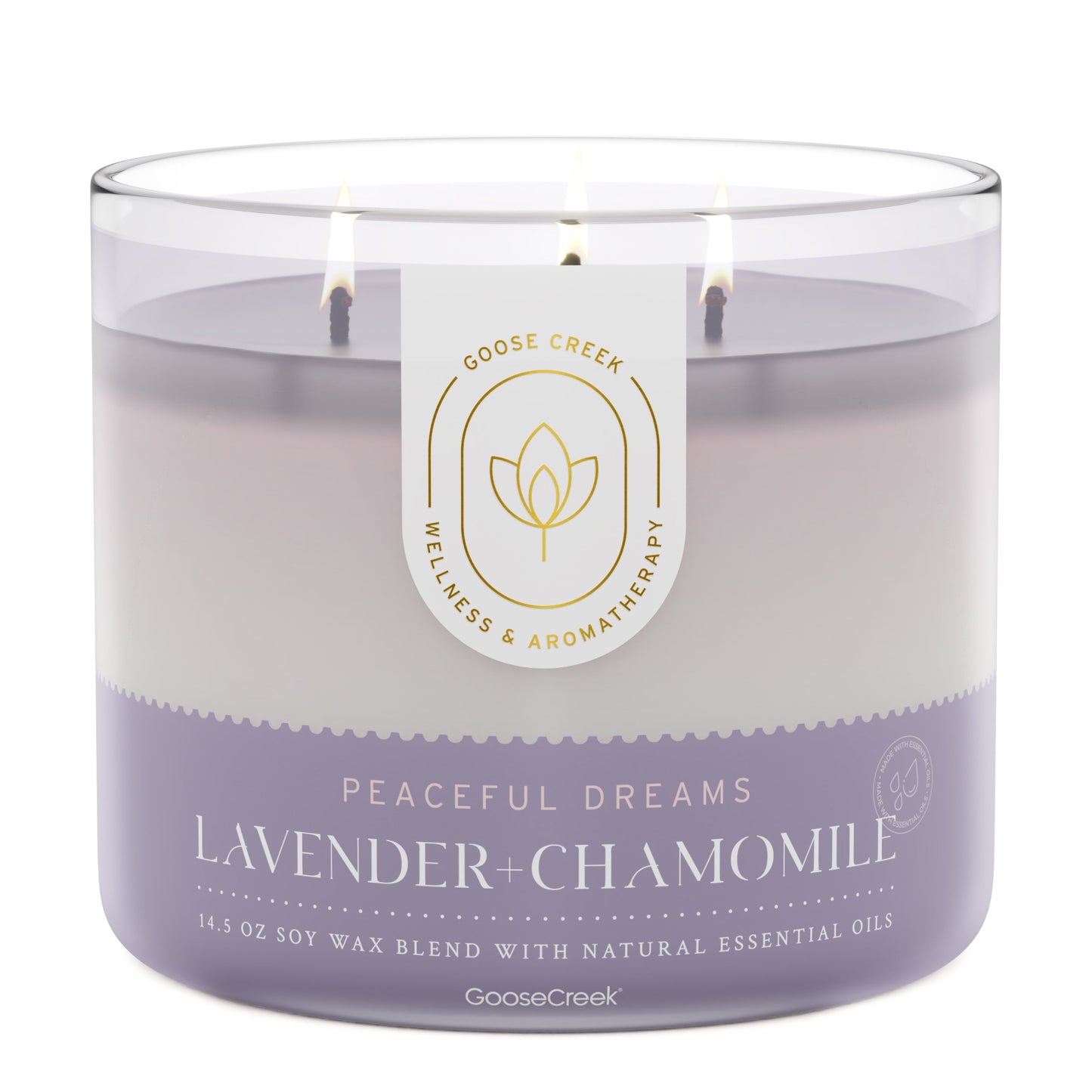 Lavender & Chamomile Aromatherapy Large 3-Wick Candle