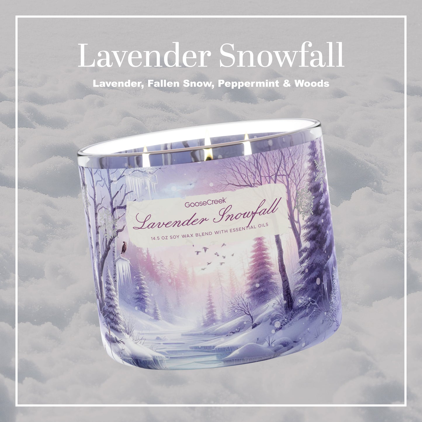 Lavender Snowfall 3-Wick Candle