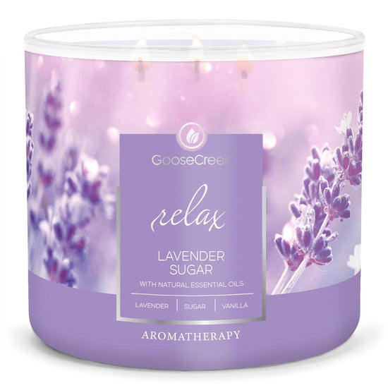 Load image into Gallery viewer, Lavender Sugar Aromatherapy Large 3-Wick Candle
