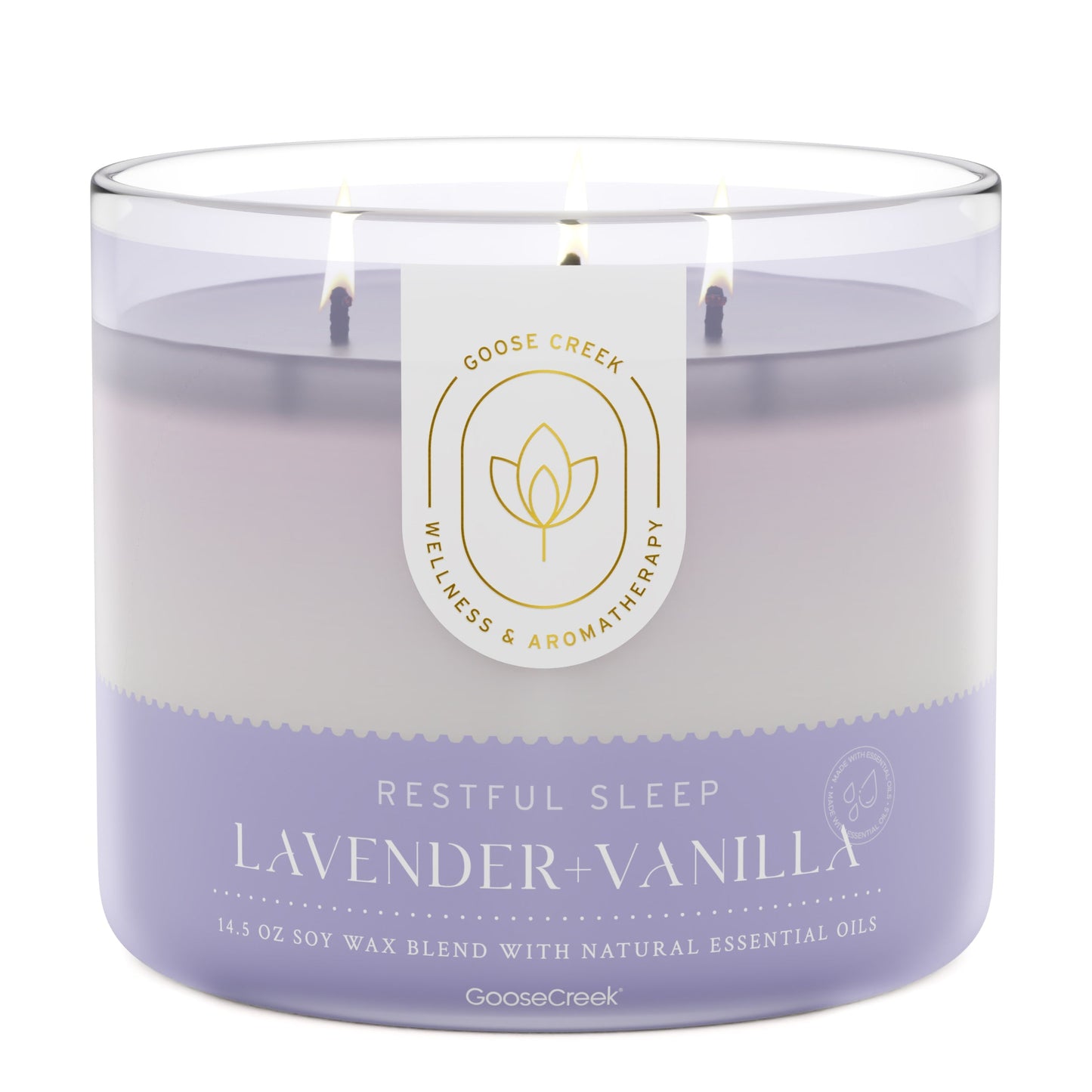 Lavender & Vanilla Aromatherapy 3-Wick Candle