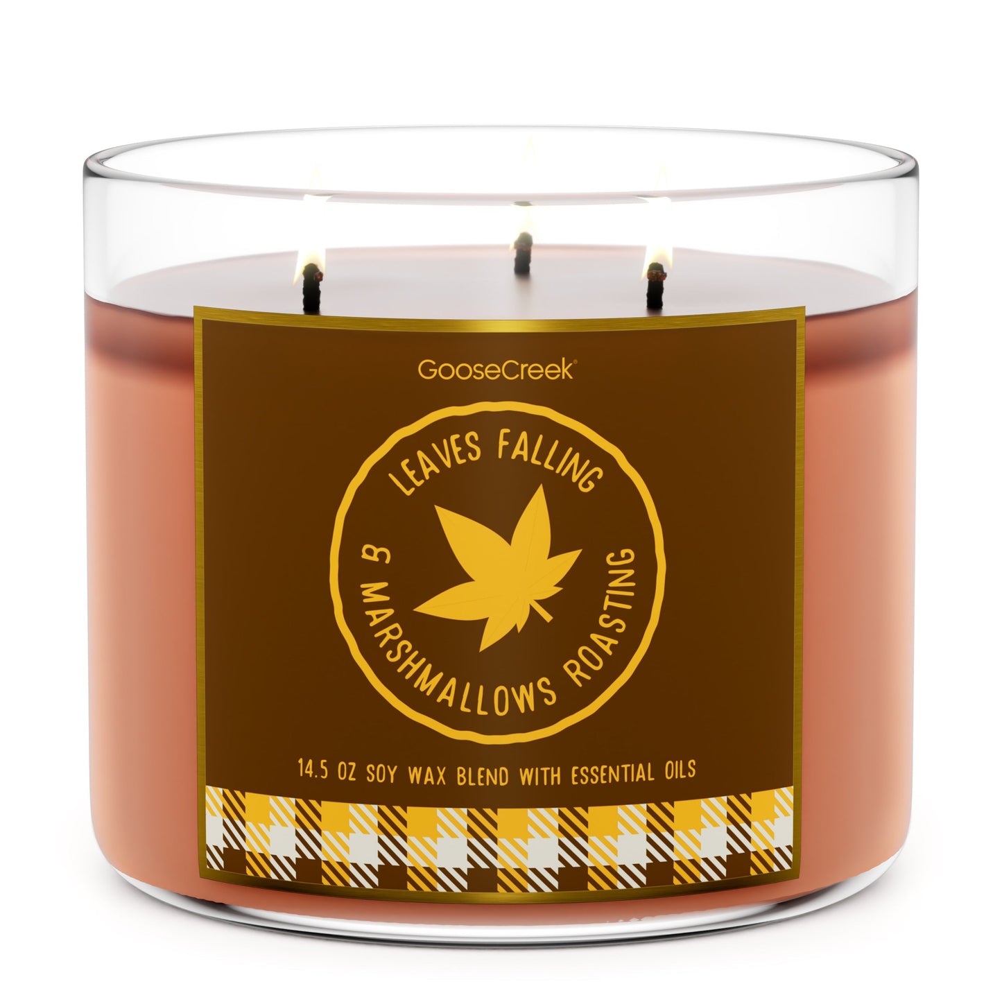 Leaves Falling & Marshmallows Roasting 3-Wick Candle