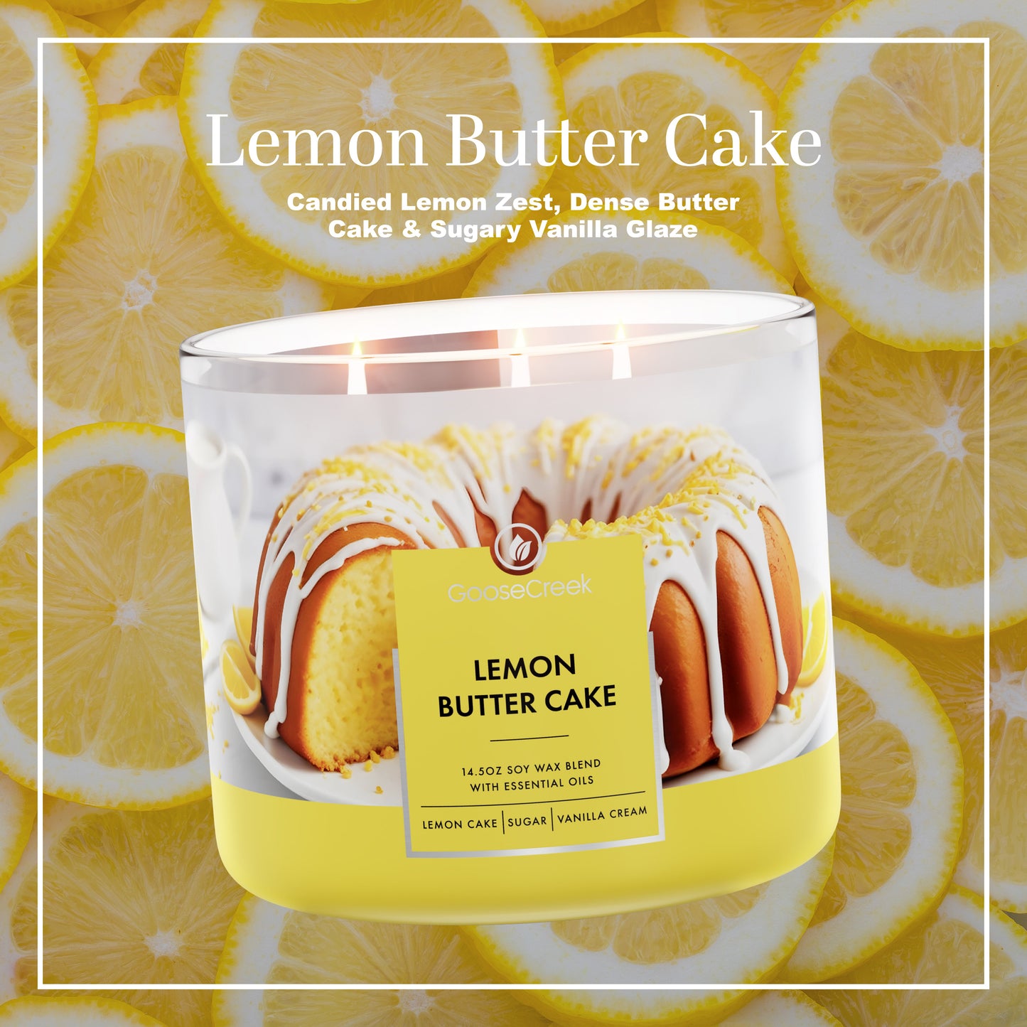 Lemon Butter Cake 3-Wick Candle