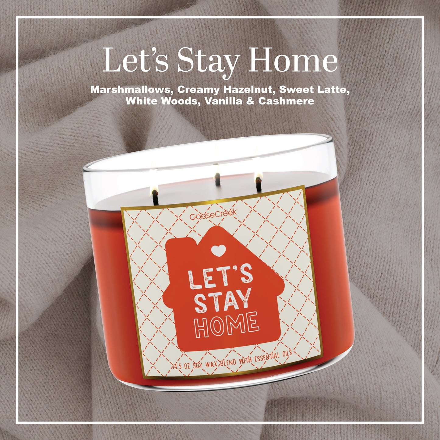 Let's Stay Home 3-Wick Candle