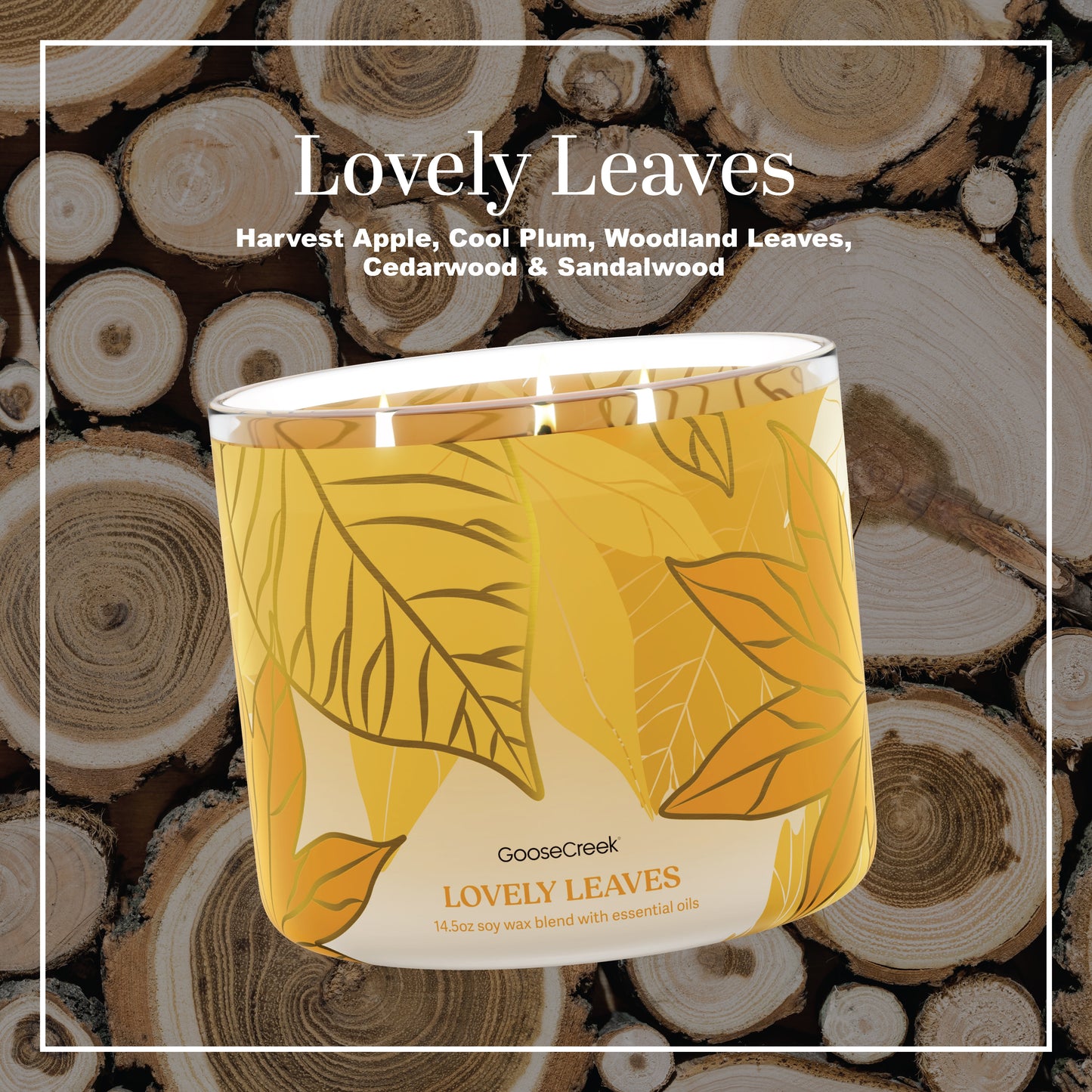 Lovely Leaves 3-Wick Candle