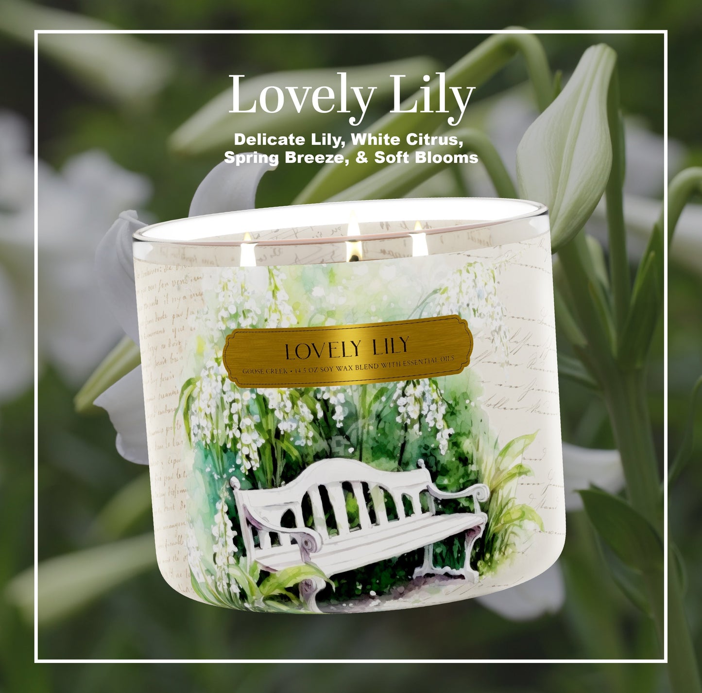 Lovely Lily Large 3-Wick Candle