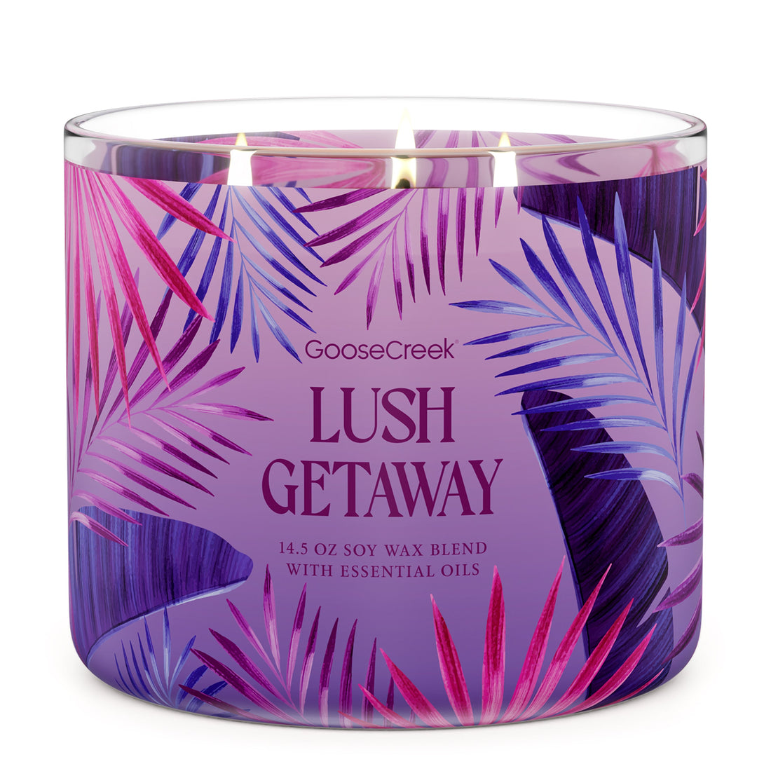 Lush Getaway Large 3Wick Candle Coastal Waters Fragrance Goose Creek Candle