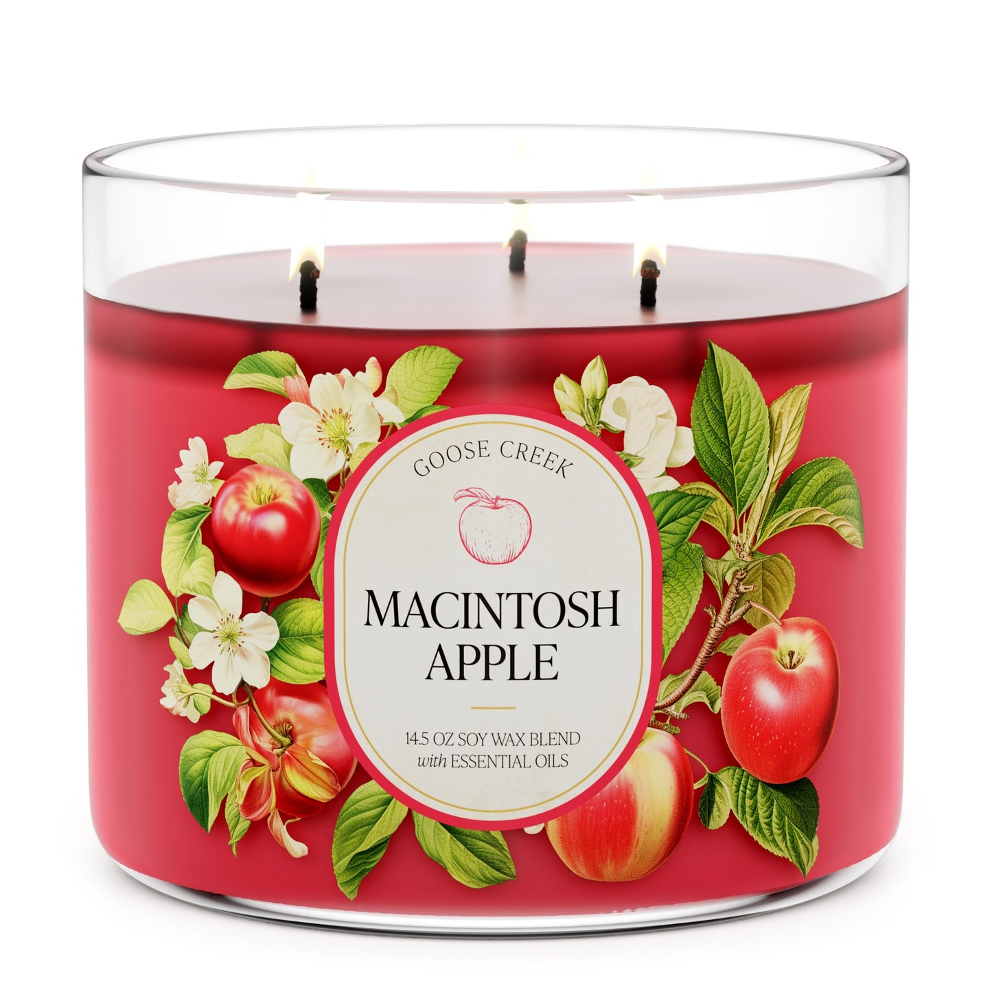 Macintosh Apple 3-Wick Candle