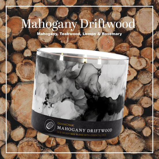 Mahogany Driftwood Large 3-Wick Candle