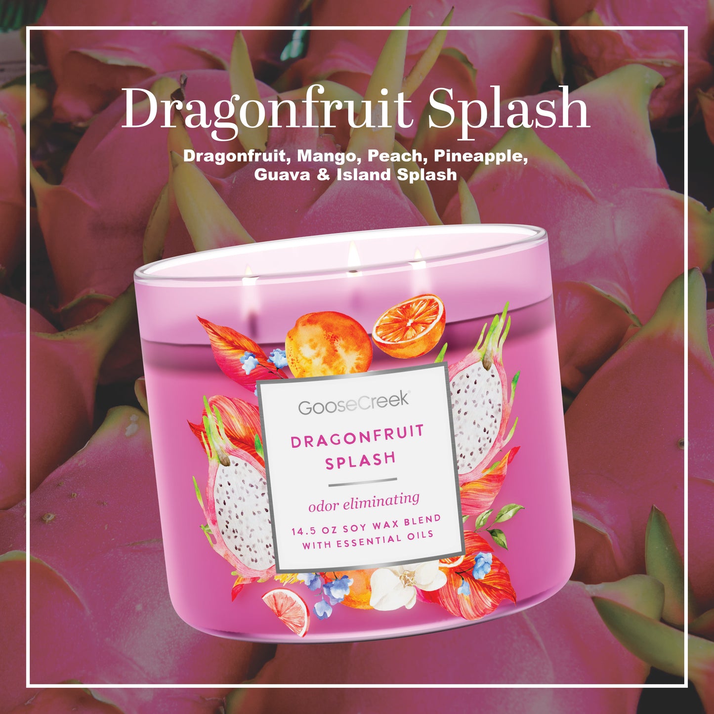 Odor Eliminating - Dragonfruit Splash Large 3-Wick Candle