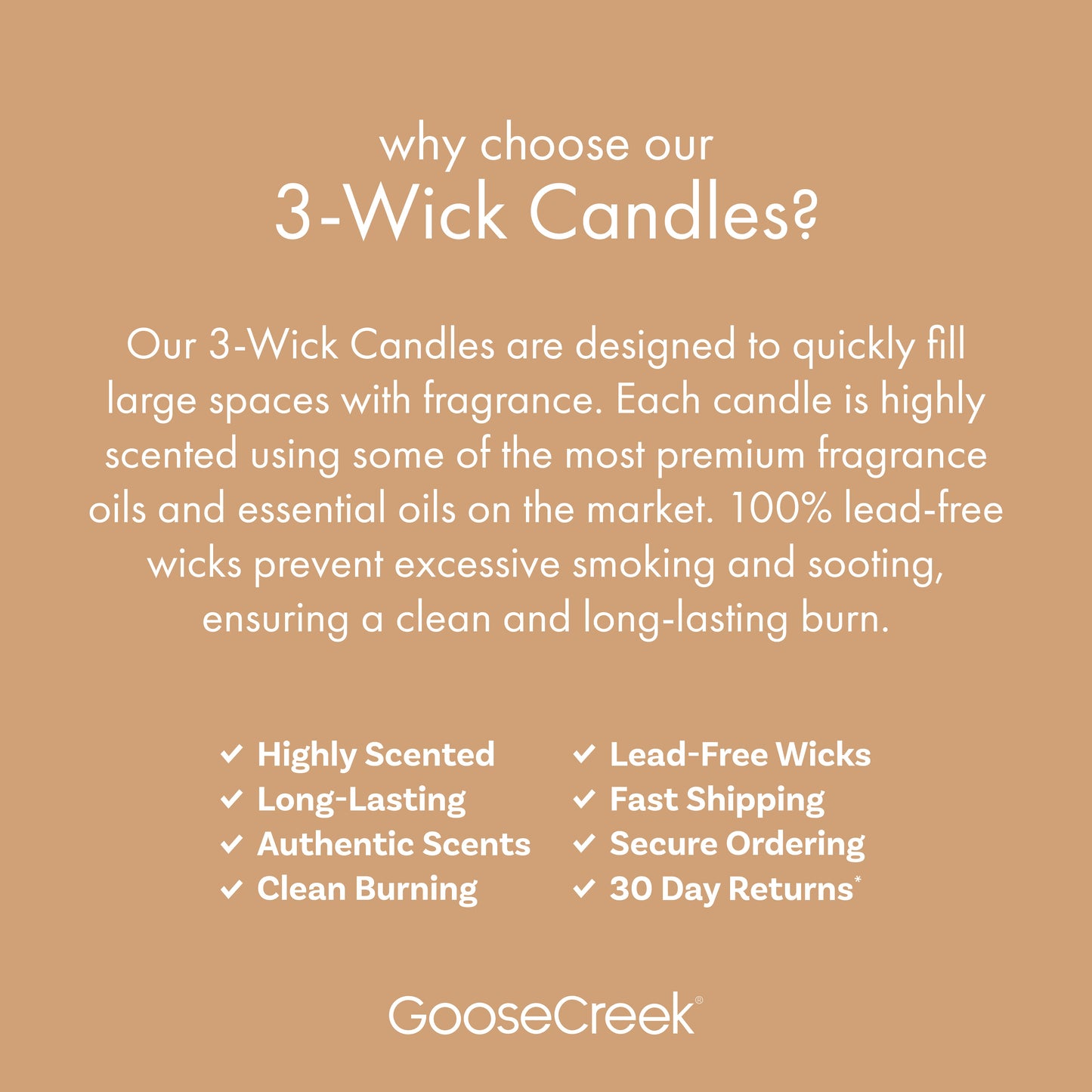 Odor Eliminating - Teakwood Large 3-Wick Candle