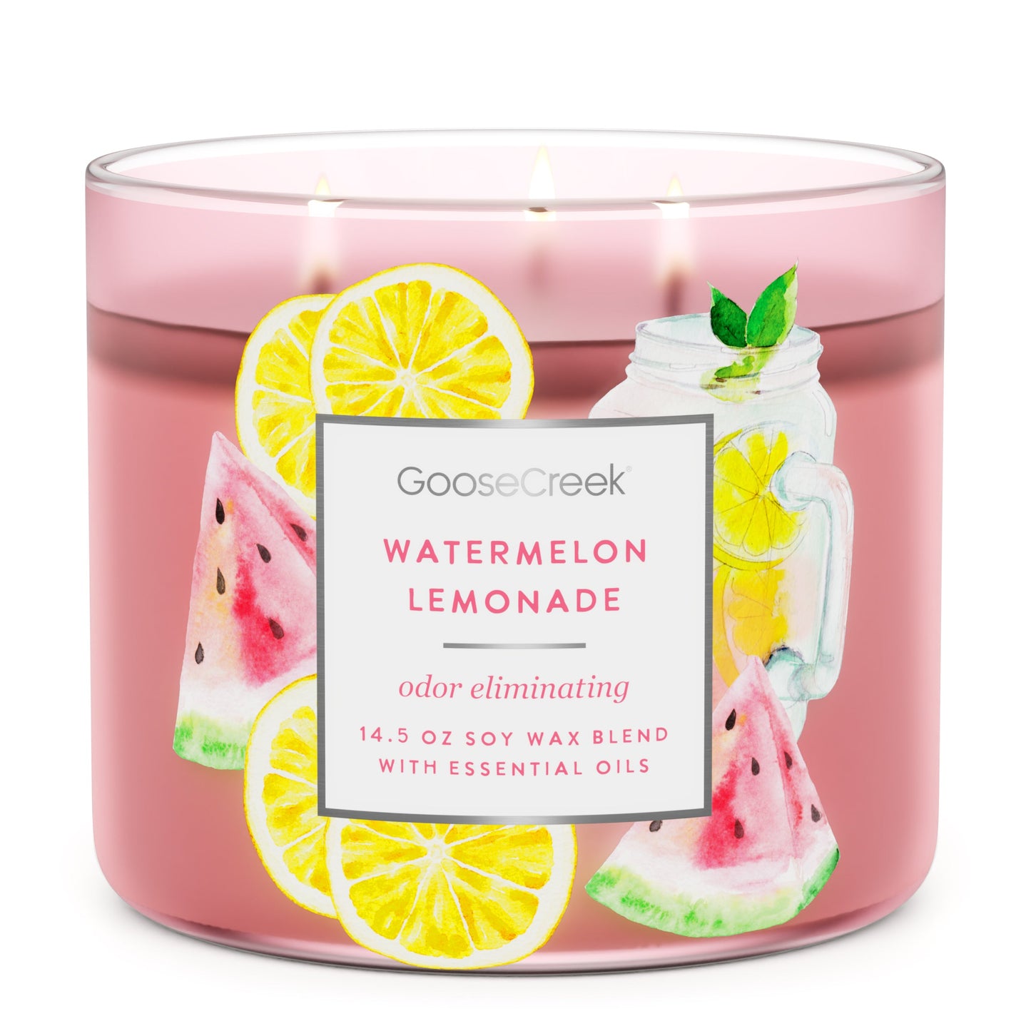 Odor Eliminating - Watermelon Lemonade Large 3-Wick Candle