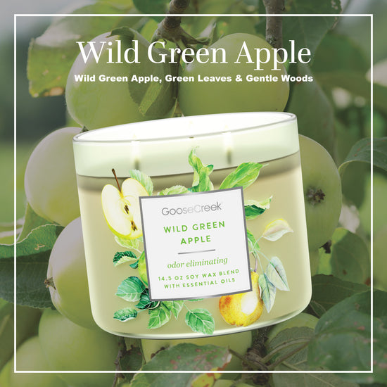 Odor Eliminating - Wild Green Apple 3-Wick Candle