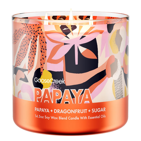 Load image into Gallery viewer, Papaya Large 3-Wick Candle
