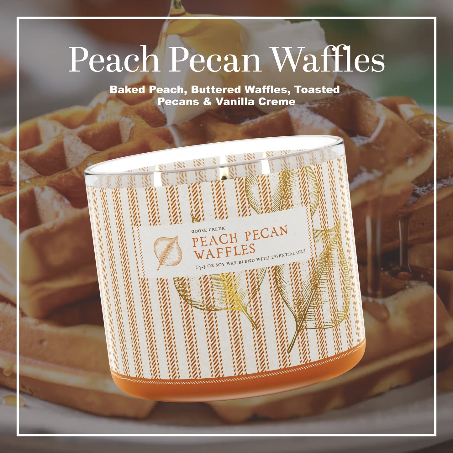 Peach Pecan Waffles 3-Wick Candle