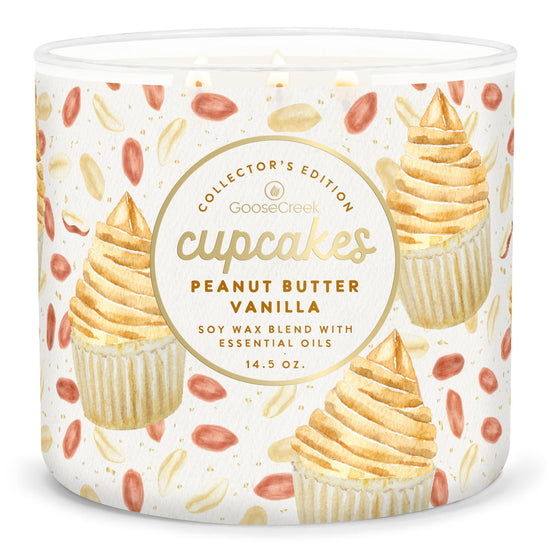Load image into Gallery viewer, Peanut Butter Vanilla Cupcake Large 3-Wick Candle
