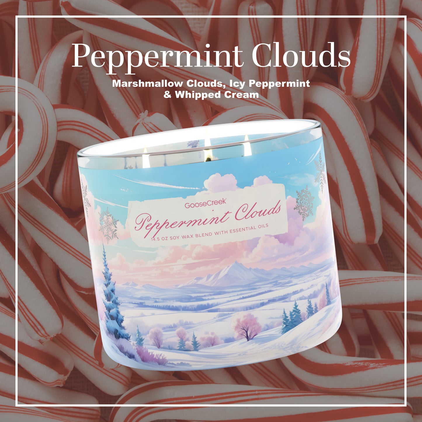 Peppermint Clouds Large 3-Wick Candle