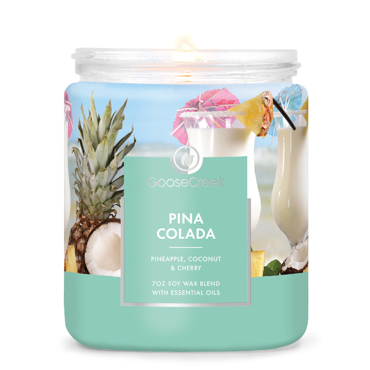 Piña Colada Single Wick Candle Tropical Paradise in a Jar Goose