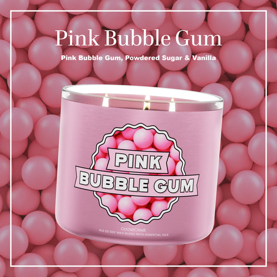 Pink Bubble Gum 3-Wick Candle