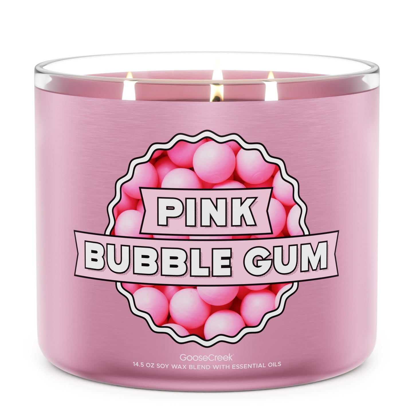 Pink Bubble Gum 3-Wick Candle